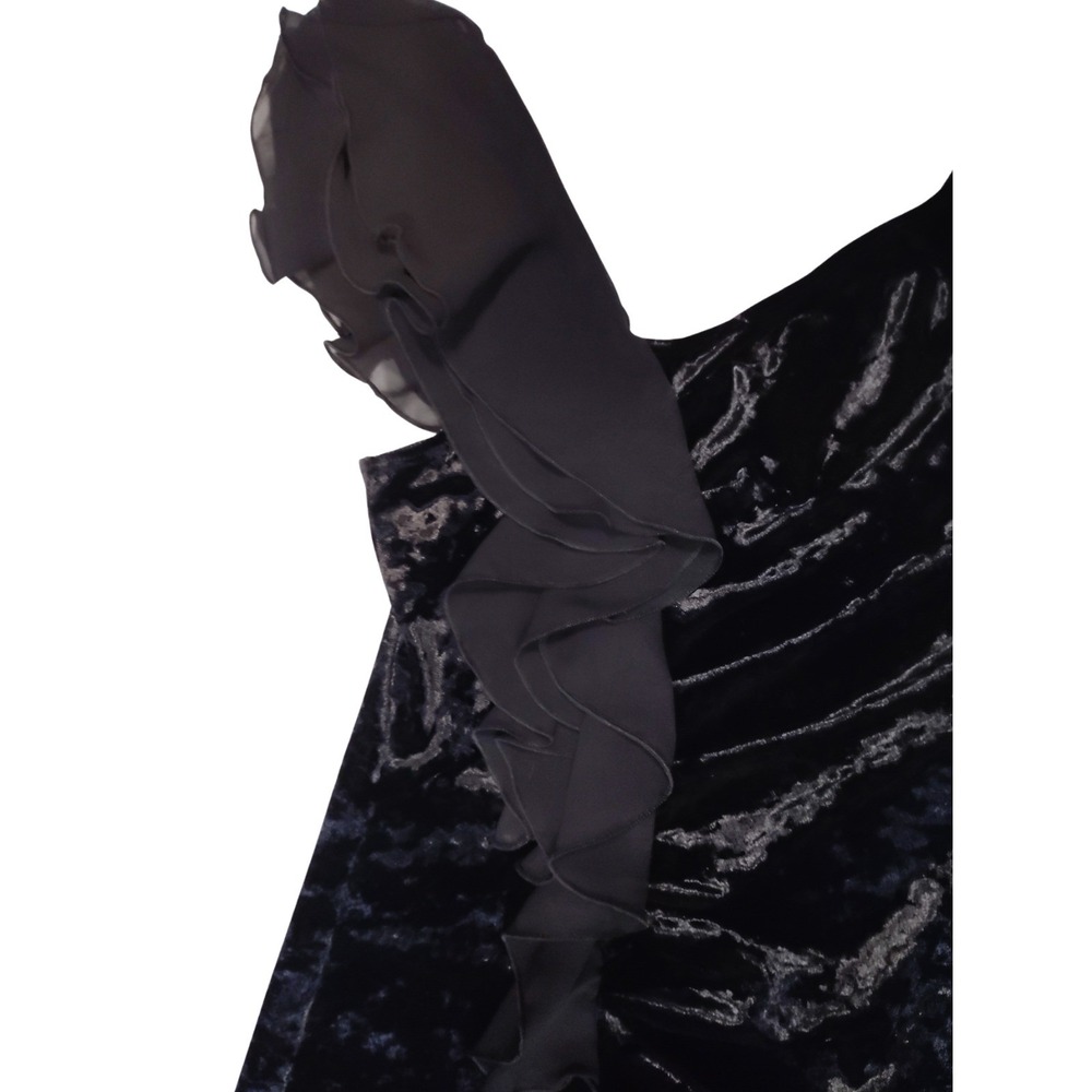 IZ Byer California Woman‎ Black Fairy-core Velvet Ruffle Tank Small - Picture 3 of 5